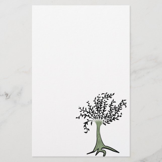 Green tree stationery (Front)
