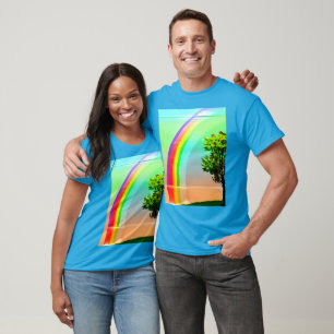 Green Tree Under a Rainbow T-Shirt