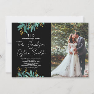 Green Tree Wedding Invitations avec photo