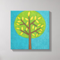 Green Tree with Yellow Leaves by Chariklia Zarris