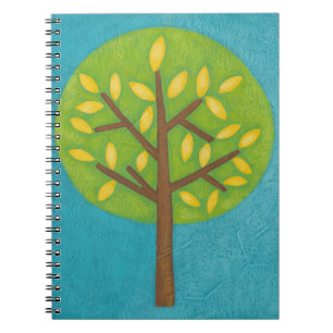 Green Tree with Yellow Leaves by Chariklia Zarris Notebook
