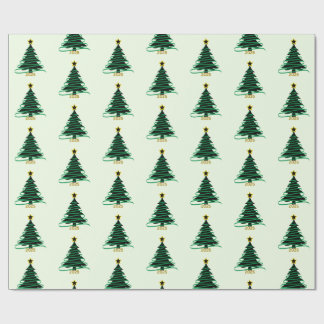 Green Tree Wrapping Paper