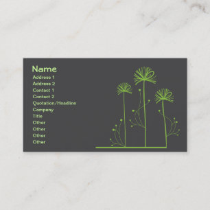 Green Trees Abstract Fine Art Business Card
