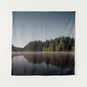 GREEN TREES AND BODY OF WATER TAPESTRY