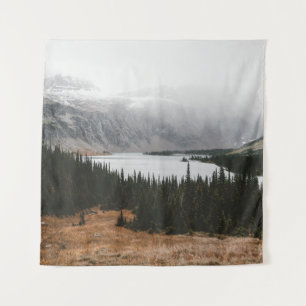 GREEN TREES NEAR CALM BODY OF WATER TAPESTRY