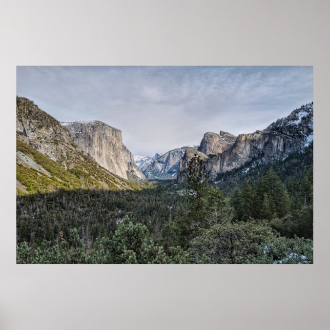GREEN TREES NEAR MOUNTAIN UNDER CLOUDY SKY DURING  POSTER (Front)
