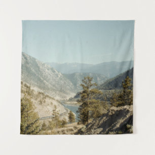 GREEN TREES ON MOUNTAIN DURING DAYTIME TAPESTRY