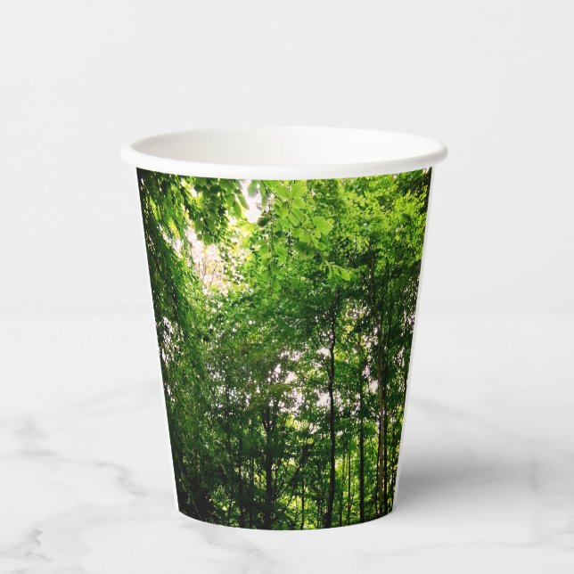 Green trees paper cups (Front)