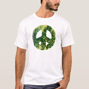 Green Trees Peace Sign T-Shirt