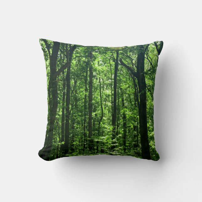 Green Trees Pillow #6182 (Front)