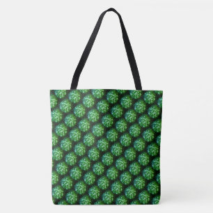 "Green Trellis" Shoulder Tote Bag