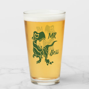 Green Trex the Boss Dino Glass