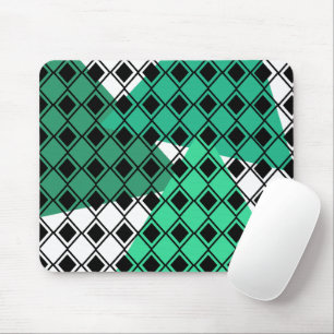 Green Triangle Harlequin Mouse Pad