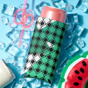 Green Triangle Harlequin Seltzer Can Cooler