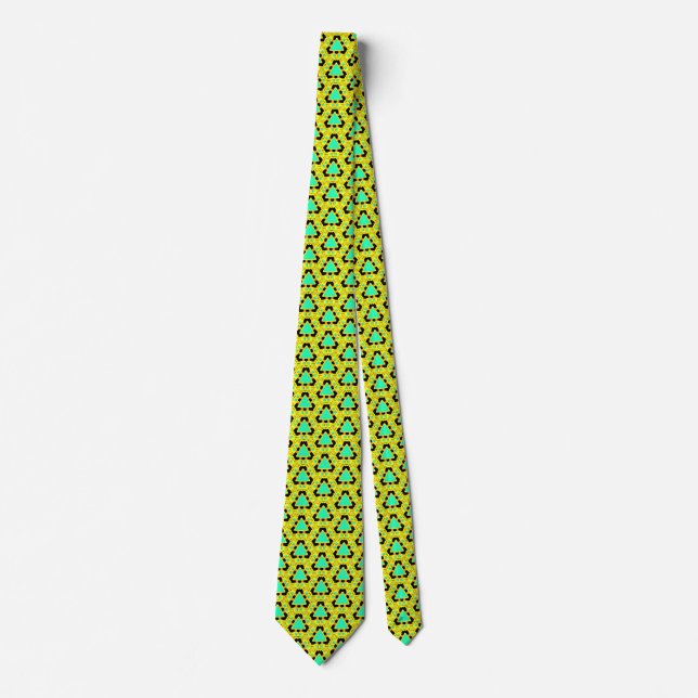 Green Triangle Pattern Tie (Front)