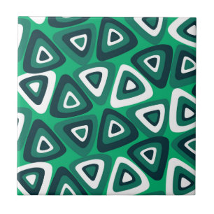 Green Triangle Pattern Tile