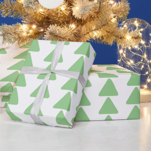 Green Triangle Print Wrapping Paper