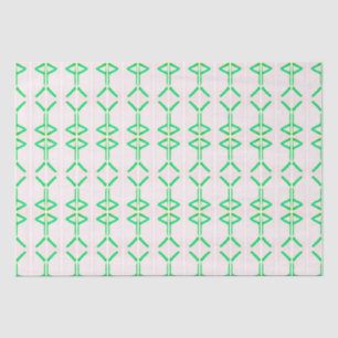 green triangles and diamonds  tissue paper