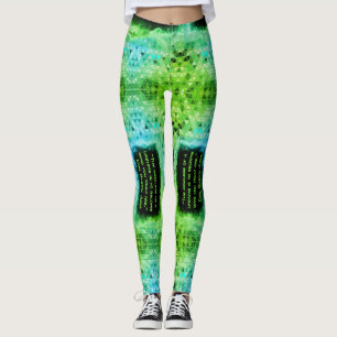 Green Triangles Cyberpunk Leggings
