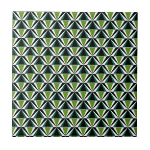 Green Triangles Tile