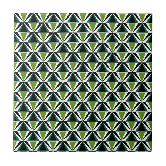 Green Triangles Tile (Front)