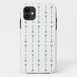 Green Tribal Arrow Pattern iPhone 11 Case