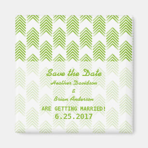Green Tribal Arrows Save the Date Magnet