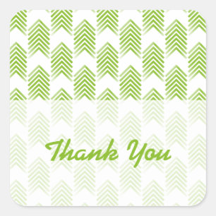 Green Tribal Arrows Thank You Stickers