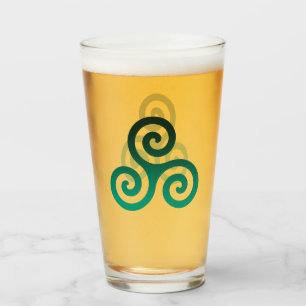 Green Triskele Glass