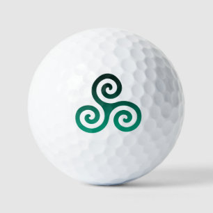 Green Triskele  Golf Balls
