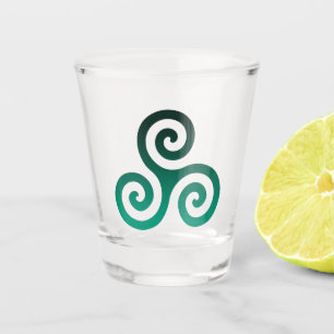Green Triskele Shot Glass