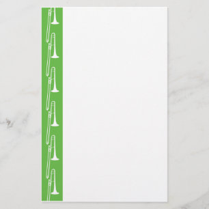 Green Trombone Stationery