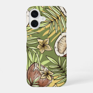 Green Tropic Coconut jungle Breeze iPhone 16 Case