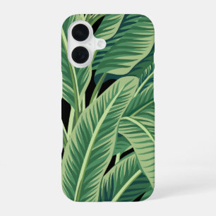 Green Tropical Banana Leaves iPhone 16 Case