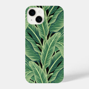 Green Tropical Banana Leaves iPhone 14 Case