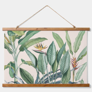 Green Tropical Jungle Banana Tree Strelitzia Hanging Tapestry