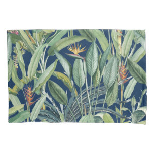 Green Tropical Jungle Banana Tree Strelitzia Pillowcase