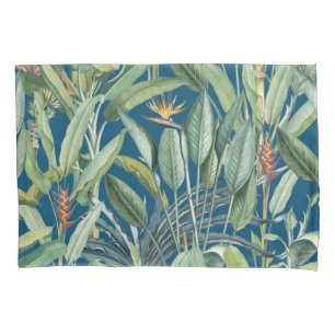 Green Tropical Jungle Banana Tree Strelitzia Pillowcase