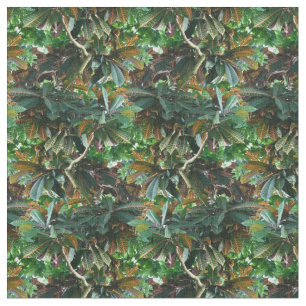 Green Tropical Jungle Pattern Fabric