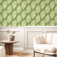Green Tropical Leaf Pattern