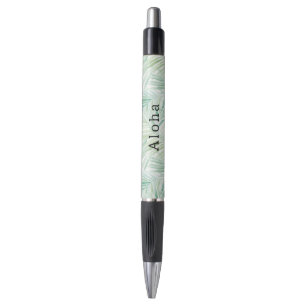 Green Tropical Leaves Aloha Pen