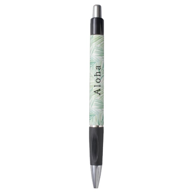 Green Tropical Leaves Aloha  Pen (Front Vertical)