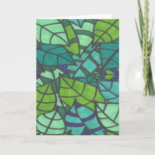 Green Tropical Leaves  Card