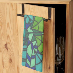 Green Tropical Leaves Kitchen Towel