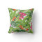 Green Tropical Leaves Pink Orange Flowers