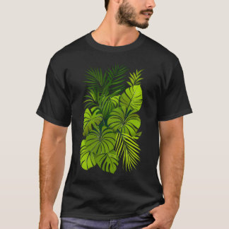 Green Tropical Leaves T-Shirt