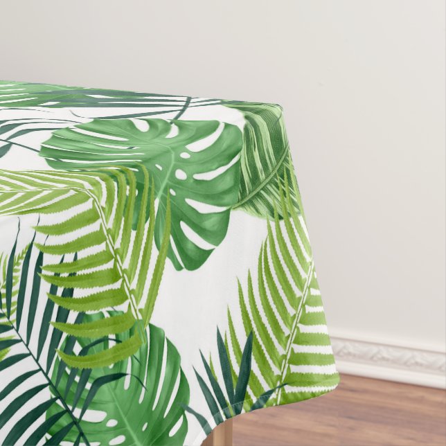 Green tropical leaves tablecloth (In Situ)