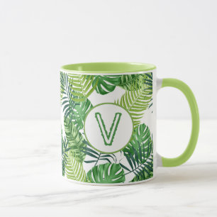 Green Tropical Leaves V Mug