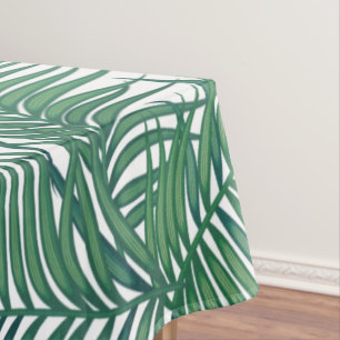 Green Tropical Palm Leaves Tablecloth