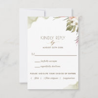 Green, Tropical Palm Leaves w/without Meal Options